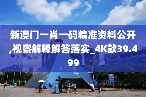 新澳门一肖一码精准资料公开,视察解释解答落实_4K款39.499