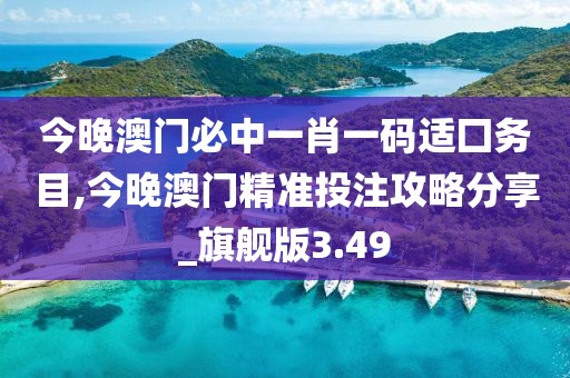 今晚澳门必中一肖一码适囗务目,今晚澳门精准投注攻略分享_旗舰版3.49
