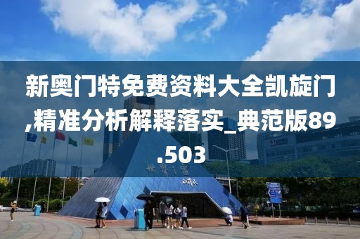 新奥门特免费资料大全凯旋门,精准分析解释落实_典范版89.503