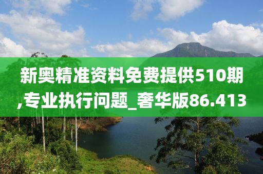 新奥精准资料免费提供510期,专业执行问题_奢华版86.413