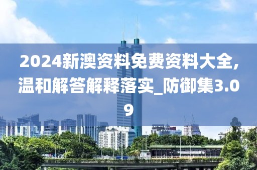 2024新澳资料免费资料大全,温和解答解释落实_防御集3.09