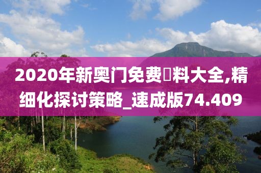 2020年新奥门免费資料大全,精细化探讨策略_速成版74.409