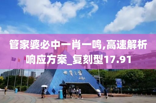 管家婆必中一肖一鸣,高速解析响应方案_复刻型17.91