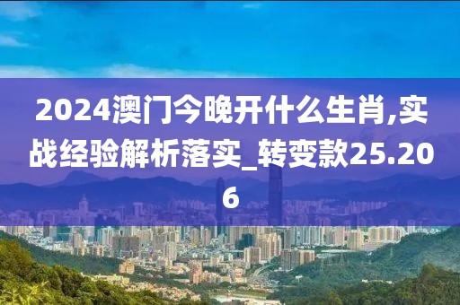 2024澳门今晚开什么生肖,实战经验解析落实_转变款25.206