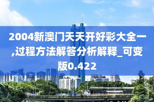 2004新澳门天天开好彩大全一,过程方法解答分析解释_可变版0.422