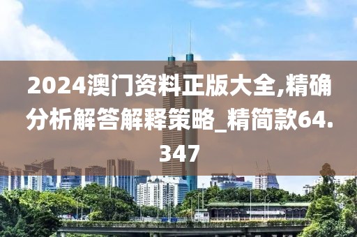 2024澳门资料正版大全,精确分析解答解释策略_精简款64.347