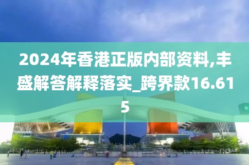 2024年香港正版内部资料,丰盛解答解释落实_跨界款16.615