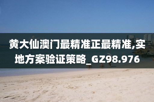 黄大仙澳门最精准正最精准,实地方案验证策略_GZ98.976
