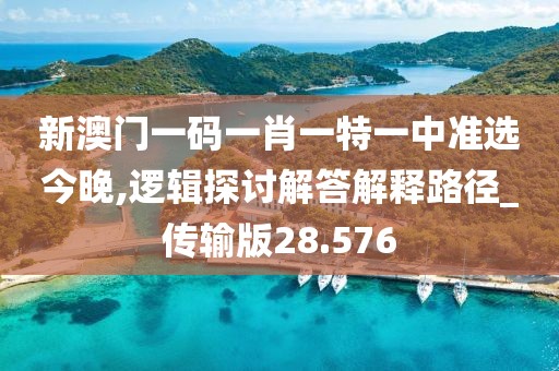 新澳门一码一肖一特一中准选今晚,逻辑探讨解答解释路径_传输版28.576