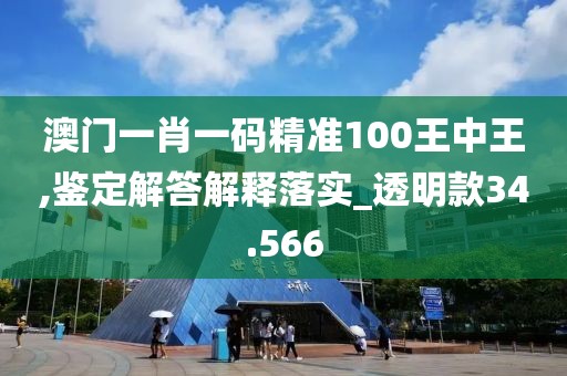 澳门一肖一码精准100王中王,鉴定解答解释落实_透明款34.566