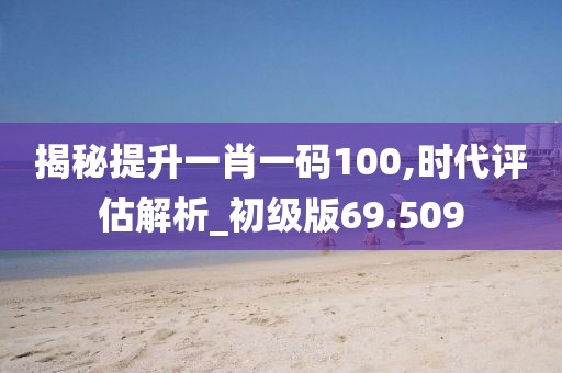 揭秘提升一肖一码100,时代评估解析_初级版69.509