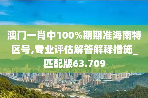澳门一肖中100%期期准海南特区号,专业评估解答解释措施_匹配版63.709