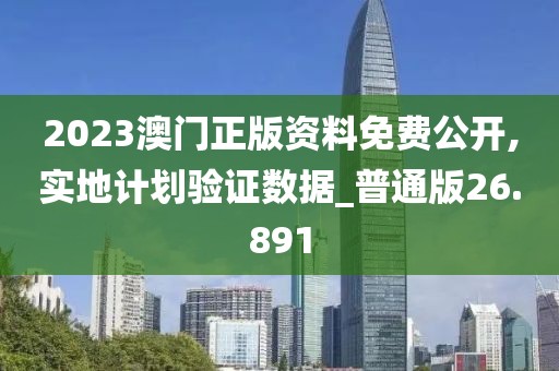 2023澳门正版资料免费公开,实地计划验证数据_普通版26.891
