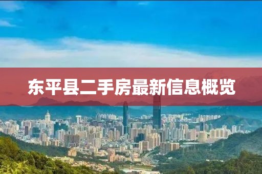 东平县二手房最新信息概览