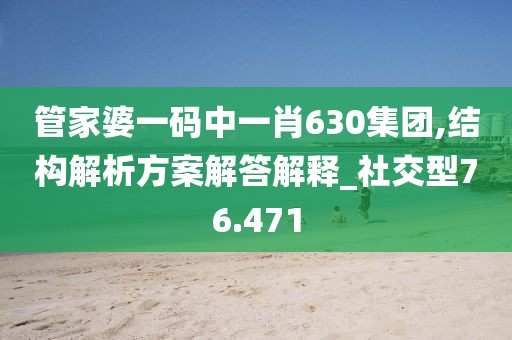 管家婆一码中一肖630集团,结构解析方案解答解释_社交型76.471