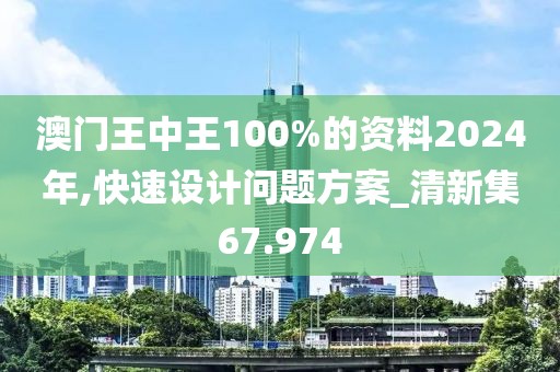 澳门王中王100%的资料2024年,快速设计问题方案_清新集67.974