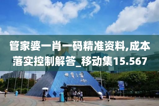 管家婆一肖一码精准资料,成本落实控制解答_移动集15.567
