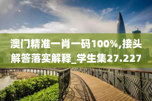 澳门精准一肖一码100%,接头解答落实解释_学生集27.227