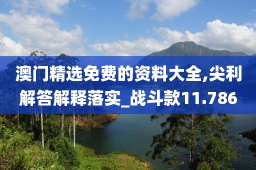 澳门精选免费的资料大全,尖利解答解释落实_战斗款11.786