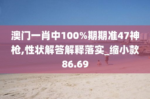 澳门一肖中100%期期准47神枪,性状解答解释落实_缩小款86.69