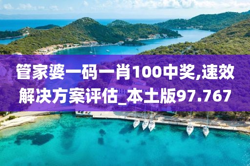 管家婆一码一肖100中奖,速效解决方案评估_本土版97.767