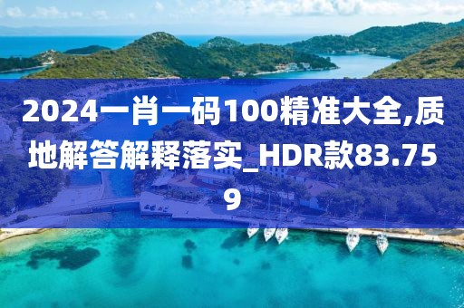 2024一肖一码100精准大全,质地解答解释落实_HDR款83.759