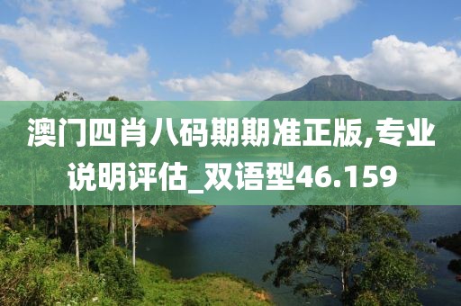 澳门四肖八码期期准正版,专业说明评估_双语型46.159