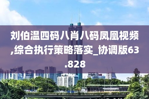 刘伯温四码八肖八码凤凰视频,综合执行策略落实_协调版63.828