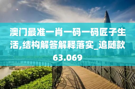 澳门最准一肖一码一码匠子生活,结构解答解释落实_追随款63.069