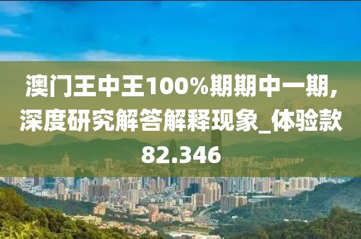 澳门王中王100%期期中一期,深度研究解答解释现象_体验款82.346