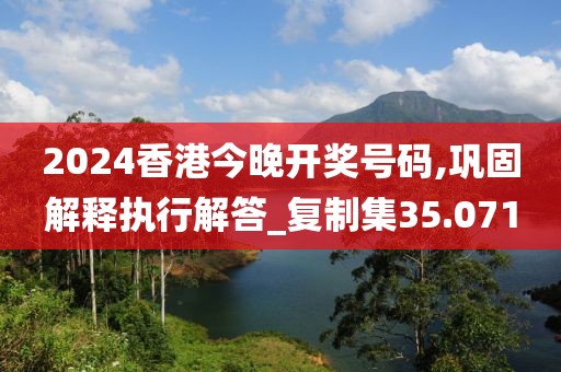 2024香港今晚开奖号码,巩固解释执行解答_复制集35.071