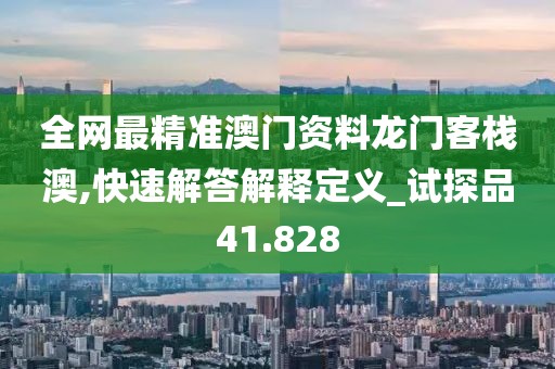 全网最精准澳门资料龙门客栈澳,快速解答解释定义_试探品41.828