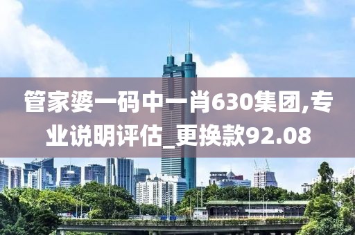 管家婆一码中一肖630集团,专业说明评估_更换款92.08