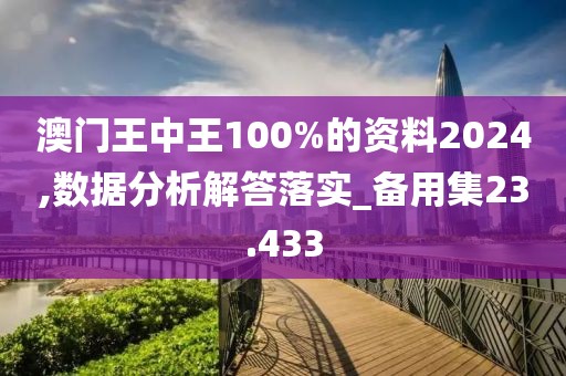 澳门王中王100%的资料2024,数据分析解答落实_备用集23.433
