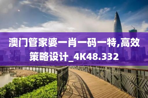 澳门管家婆一肖一码一特,高效策略设计_4K48.332
