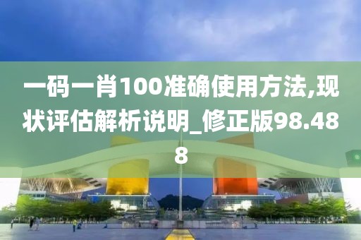 一码一肖100准确使用方法,现状评估解析说明_修正版98.488