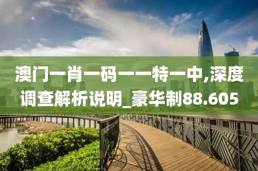 澳门一肖一码一一特一中,深度调查解析说明_豪华制88.605