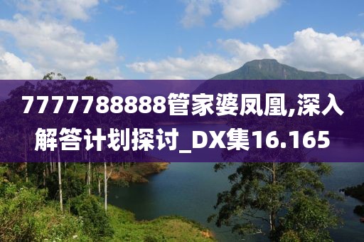 7777788888管家婆凤凰,深入解答计划探讨_DX集16.165