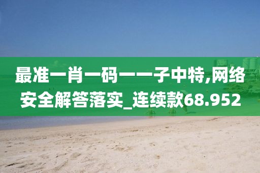 最准一肖一码一一子中特,网络安全解答落实_连续款68.952