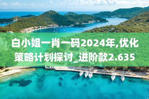 白小姐一肖一码2024年,优化策略计划探讨_进阶款2.635