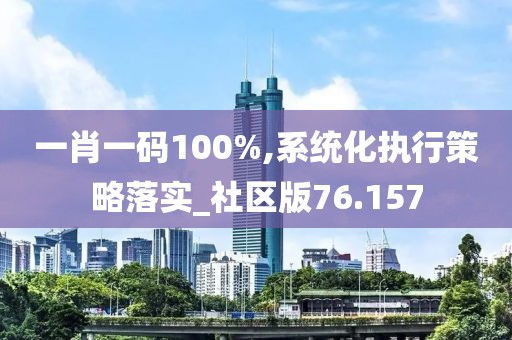 一肖一码100%,系统化执行策略落实_社区版76.157