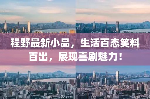 程野最新小品，生活百态笑料百出，展现喜剧魅力！