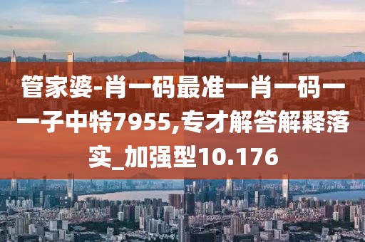 管家婆-肖一码最准一肖一码一一子中特7955,专才解答解释落实_加强型10.176