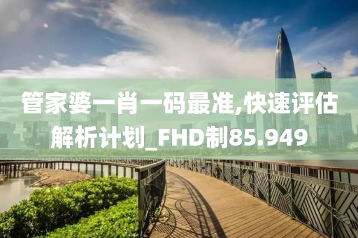 管家婆一肖一码最准,快速评估解析计划_FHD制85.949