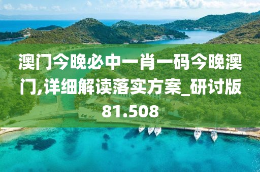 澳门今晚必中一肖一码今晚澳门,详细解读落实方案_研讨版81.508
