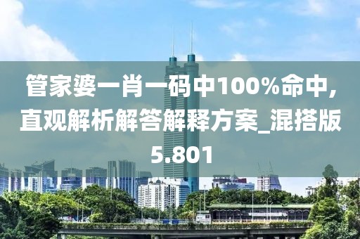 管家婆一肖一码中100%命中,直观解析解答解释方案_混搭版5.801