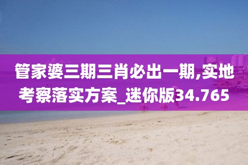 管家婆三期三肖必出一期,实地考察落实方案_迷你版34.765