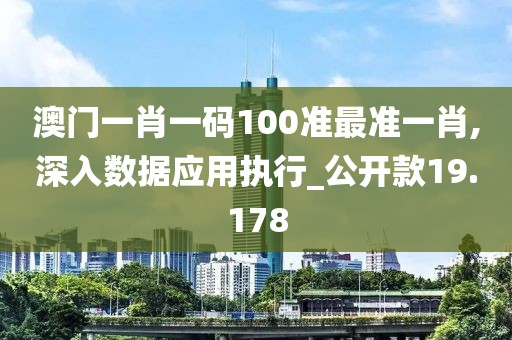 澳门一肖一码100准最准一肖,深入数据应用执行_公开款19.178