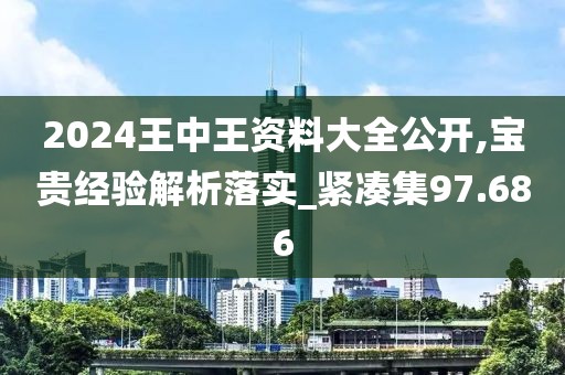 2024王中王资料大全公开,宝贵经验解析落实_紧凑集97.686