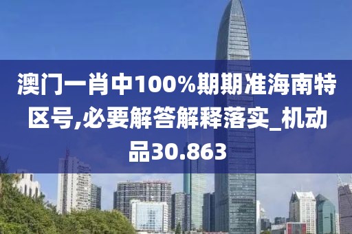 澳门一肖中100%期期准海南特区号,必要解答解释落实_机动品30.863
